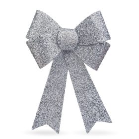   LED-es masni dekoráció - fényes - ezüst - 11 színes LED - 40 x 30 cm