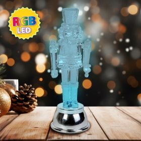   LED-es ólomkatona dekoráció - RGB LED - 15 x 5 x 5 cm - elemes