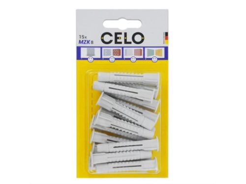 CELO MZK univerzális galléros műanyag dübel 8 x 49 (15 db)