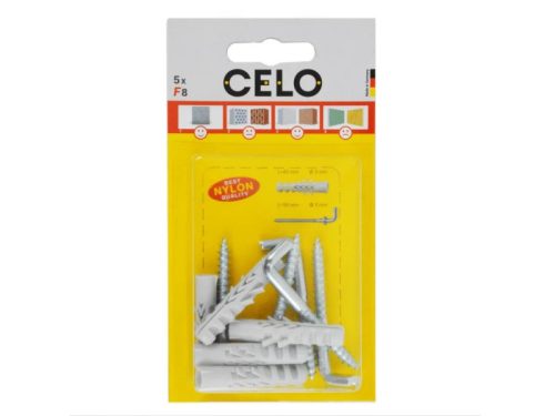CELO NF 8 szárnyas dübel + 5 x 50 kampós csavar (5 db)