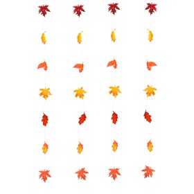   Őszi dekoráció - hulló falevelek - felakasztható - 2,1 m - 4 db / csomag
