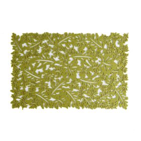 Őszi dekoráció - alátét - filc, zöld - 44,5 x 28,5 cm