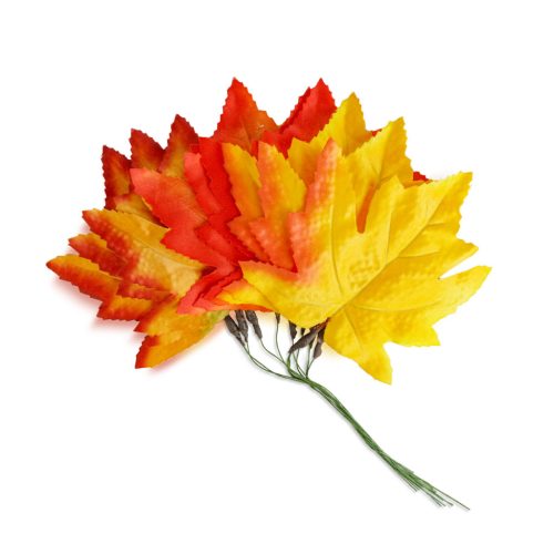 Őszi dekoráció - falevelek - 28 cm - 9 db / csomag