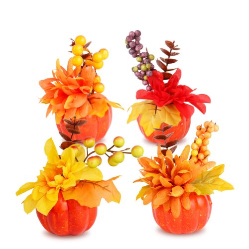 Őszi dekoráció - tök - 4 féle - 8 x 10 cm