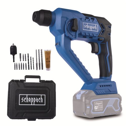 Scheppach C-RHD130-X - akkus SDS Plus 3 az 1-ben fúrókalapács ütőfunkcióval, kofferrel és tartozékokkal