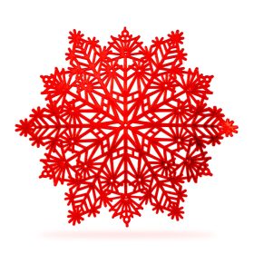 Szilikon edényalátét - jégkristály - piros - 38 cm