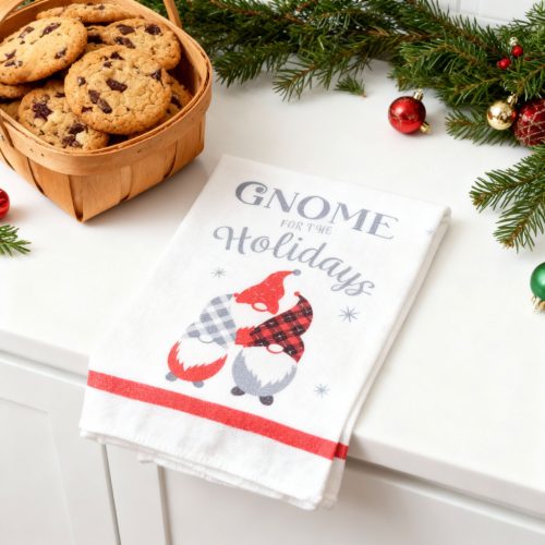 Karácsonyi kendő és edényfogó szett - manós