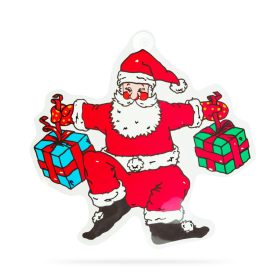   Karácsonyi ablakdekoráció - Mikulás - tapadókorongos - 30 x 29 cm