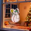 Karácsonyi ablakdekoráció - hóember - tapadókorongos - 30 x 29 cm