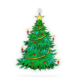   Karácsonyi ablakdekoráció - karácsonyfa - tapadókorongos - 30 x 29 cm