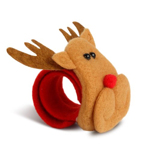 Karácsonyi dekoráció - karkötő, kontykészítő - rénszarvas - 21 x 8 cm