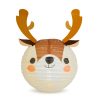 Karácsonyi lampion - rénszarvas - papír - 30 cm