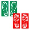 Karácsonyi dekoráció - lábnyom sablon szett - műanyag - 30,5 x 14 cm - 4 db / csomag