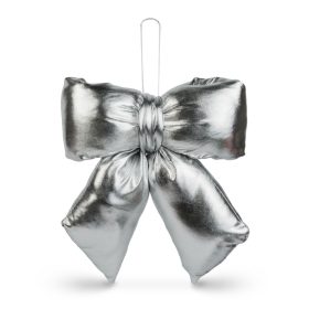 Masni dekoráció - csillogó ezüst - 21 x 19 cm