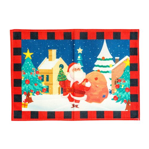 Karácsonyi tányéralátét - Mikulás - 46 x 32 cm