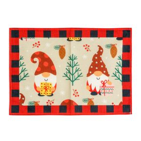 Karácsonyi tányéralátét - manó - 46 x 32 cm