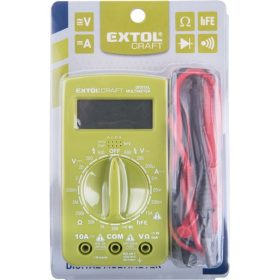   digitális multiméter; Amper/Volt/Ohm mérő, hangjelző funkcióval, CE, 1 db 9V elem