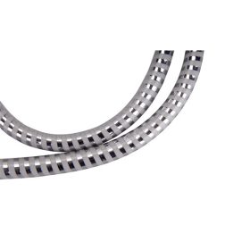 zuhanytömlő, ezüst/fekete, PVC; 1,5m