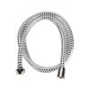 zuhanytömlő, ezüst/fekete, PVC; 1,5m
