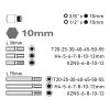 BIT klt. 40 db HEX-TORX-XZN, 10mm, adapter 3/8" és 1/2", CrV, műanyag dobozban