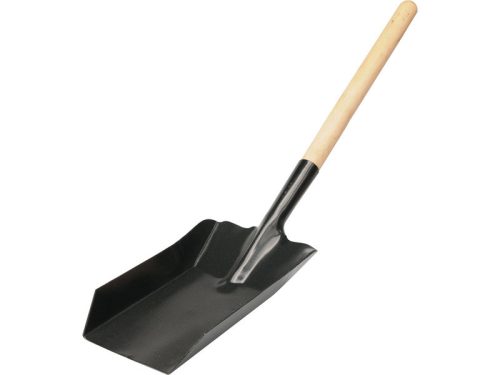 VOREL Szenes lapát 500 x 195 x 110 mm rövid fa nyéllel