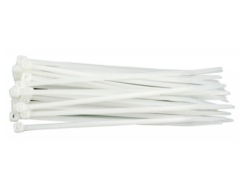 VOREL Kábelkötegelő 200 x 2,5 mm fehér (100 db)