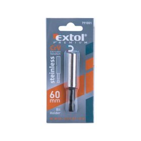   bittartó szár fúrógéphez, mágneses ; 60mm, rozsdamentes acél / CV., bliszteren