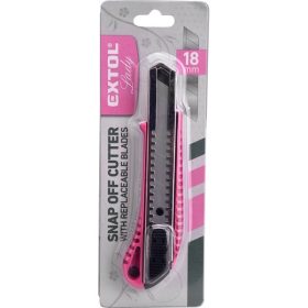   tapétavágó kés, fémházas, Extol Lady; 18mm, gumis betét