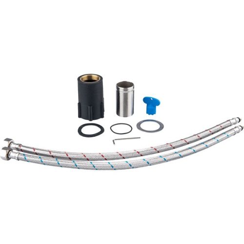 mosogató csaptelep, hajlékony szilikon kifolyócsővel, 35mm, fekete