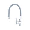 mosogató csaptelep, hajlékony szilikon kifolyócsővel, 35mm, szürke