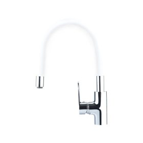   mosogató csaptelep, hajlékony szilikon kifolyócsővel, 35mm, fehér