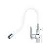 mosogató csaptelep, hajlékony szilikon kifolyócsővel, 35mm, fehér