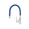 mosogató csaptelep, hajlékony szilikon kifolyócsővel, 35mm, kék