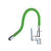 mosogató csaptelep, hajlékony szilikon kifolyócsővel, 35mm, zöld