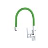 mosogató csaptelep, hajlékony szilikon kifolyócsővel, 35mm, zöld