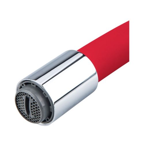 mosogató csaptelep, hajlékony szilikon kifolyócsővel, 35mm, piros