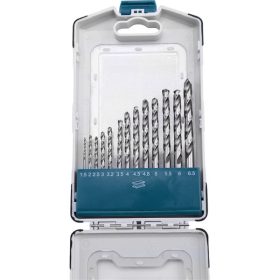   fémcsigafúró klt., 13db, HSS-G 9341/M2, 2-8 mm, acélra, normál befogás, polírozott, műanyag tartóban