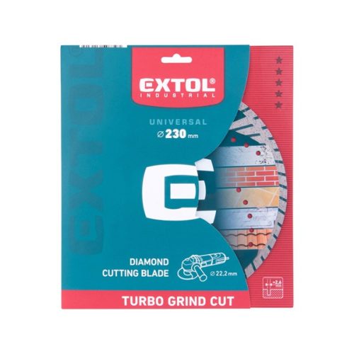 gyémántvágó, ipari korong, TURBO GRIND CUT,  gyors vágás; 230×22,2×2,6mm, száraz és vizes vágásra