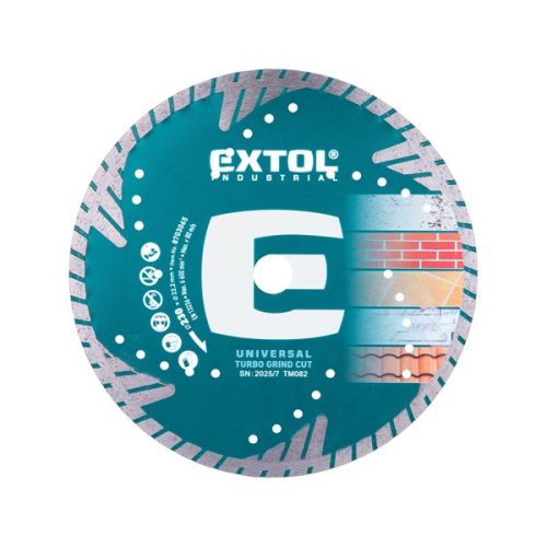 gyémántvágó, ipari korong, TURBO GRIND CUT,  gyors vágás; 230×22,2×2,6mm, száraz és vizes vágásra