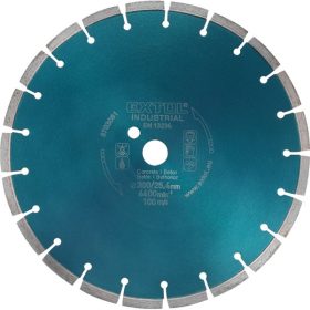   gyémántvágó BETON-ra, ipari korong, szegmenses; 300×25,4mm, száraz és vizes vágásra