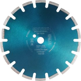   gyémántvágó ASZFALT-ra, friss betonhoz, ipari korong, szegmenses; 350×25,4mm, száraz és vizes vágásra