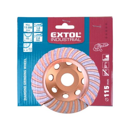gyémántcsiszoló korong; 115mm×22,2mm, Turbo/lamellás jellegű