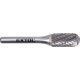 keményfém turbómaró (rotormaró), hengeres, kerek orrú, átmérő 12×25mm/szár 6mm, keresztfogazás
