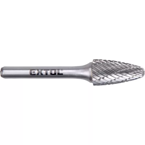 keményfém turbómaró (rotormaró), íves, kerek orrú, átmérő 12×25mm/szár 6mm, keresztfogazás