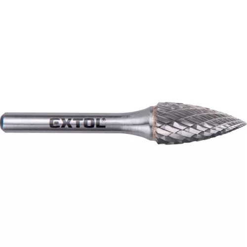 keményfém turbómaró (rotormaró), íves, hegyes orrú, átmérő 12×25mm/szár 6mm, keresztfogazás