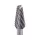 keményfém turbómaró (rotormaró), kúpos, kerek orrú, átmérő 10×25mm/szár 6mm, keresztfogazás
