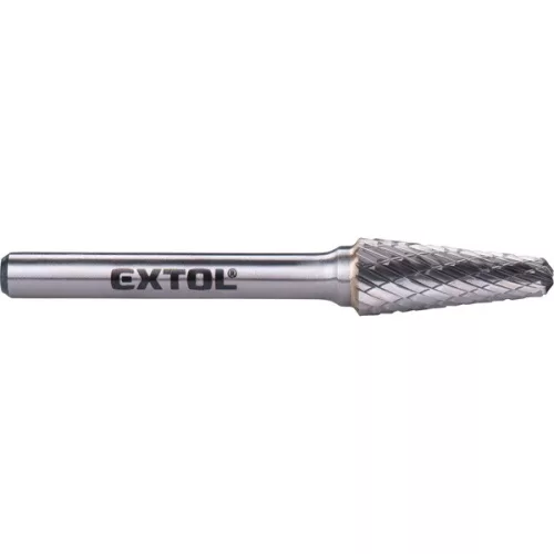 keményfém turbómaró (rotormaró), kúpos, kerek orrú, átmérő 10×25mm/szár 6mm, keresztfogazás