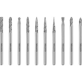   mini keményfém turbómaró (rotormaró) klt. 10 db, átmérő 3mm /szár 3mm, keresztfogazás