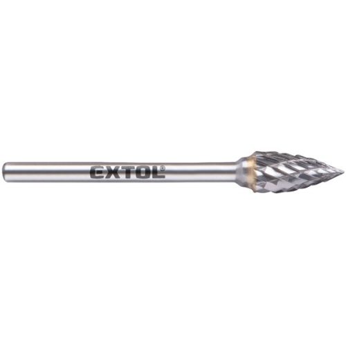 mini keményfém turbómaró (rotormaró), íves, hegyes orrú, átmérő 6×13mm/szár 3mm, keresztfogazás