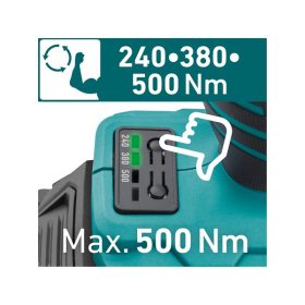   akkus ütvecsavarozó, Share20V, 1/2" szénkefe mentes, négyszög, Li-ion; 20V akku: 2Ah, töltő, 500 Nm